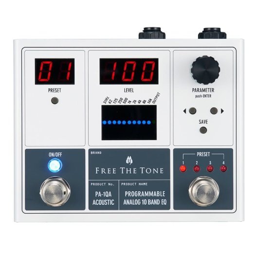 FREE THE TONE フリーザトーン / PA-1QA PROGRAMMABLE ANALOG 10 BAND EQ 【アコースティック用イコライザー】
