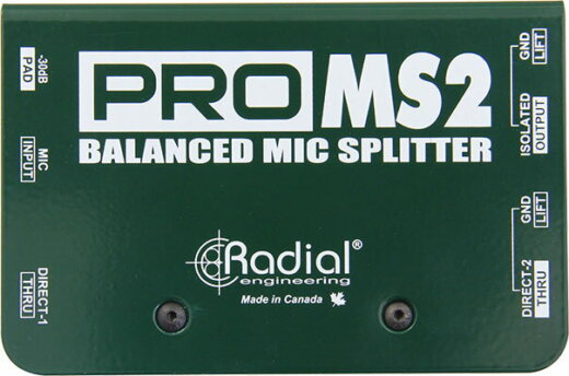 Radial ラジアル / Pro MS2 Passive Microphone Splitter 【マイクスプリッター】