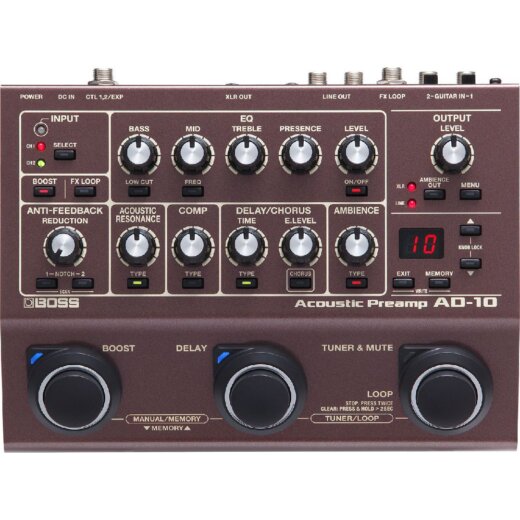BOSS ボス / AD-10 Acoustic Preamp【アコースティックギター用エフェクター】