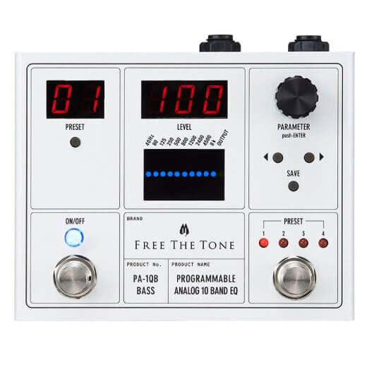 FREE THE TONE フリーザトーン / PA-1QB PROGRAMMABLE ANALOG 10 BAND EQ 【ベース用イコライザー】