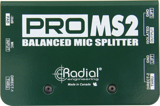 Radial ラジアル / Pro MS2 Passive Microphone Splitter 【マイクスプリッター】