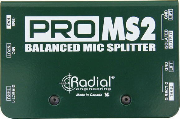 Radial ラジアル / Pro MS2 Passive Microphone Splitter